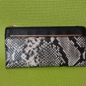Aldo Black and White Snake Print Wallet
